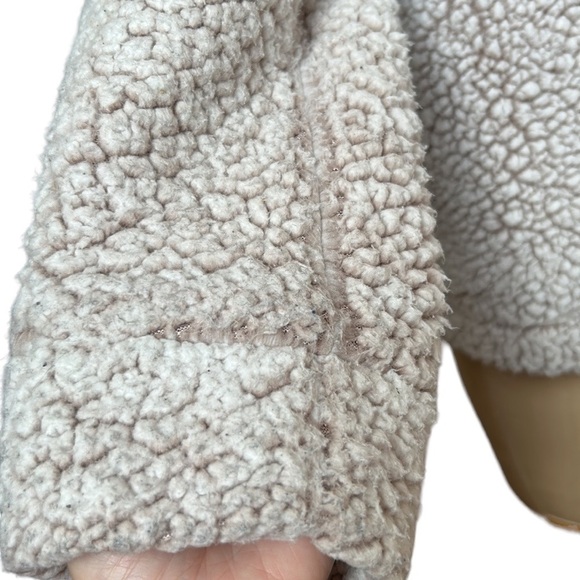 Cupio Anthropologie Teddy Sherpa Jacket Sweater Fleece Cream XL‎ - Picture 10 of 15